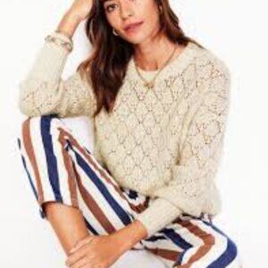 Boden Textured Cream Sweater Warm Ivory